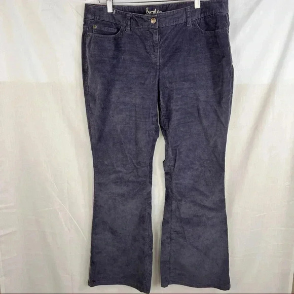 BODEN Women's Corduroy Gray Bootcut Denim Jeans Cotton Blend Size 10P Classic - Picture 1 of 14